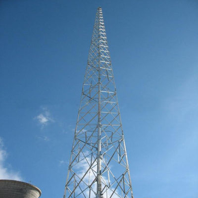 45m 4 Legs Angle Lattice Steel Tower Wind Load 160kmph For Mobile Antenna